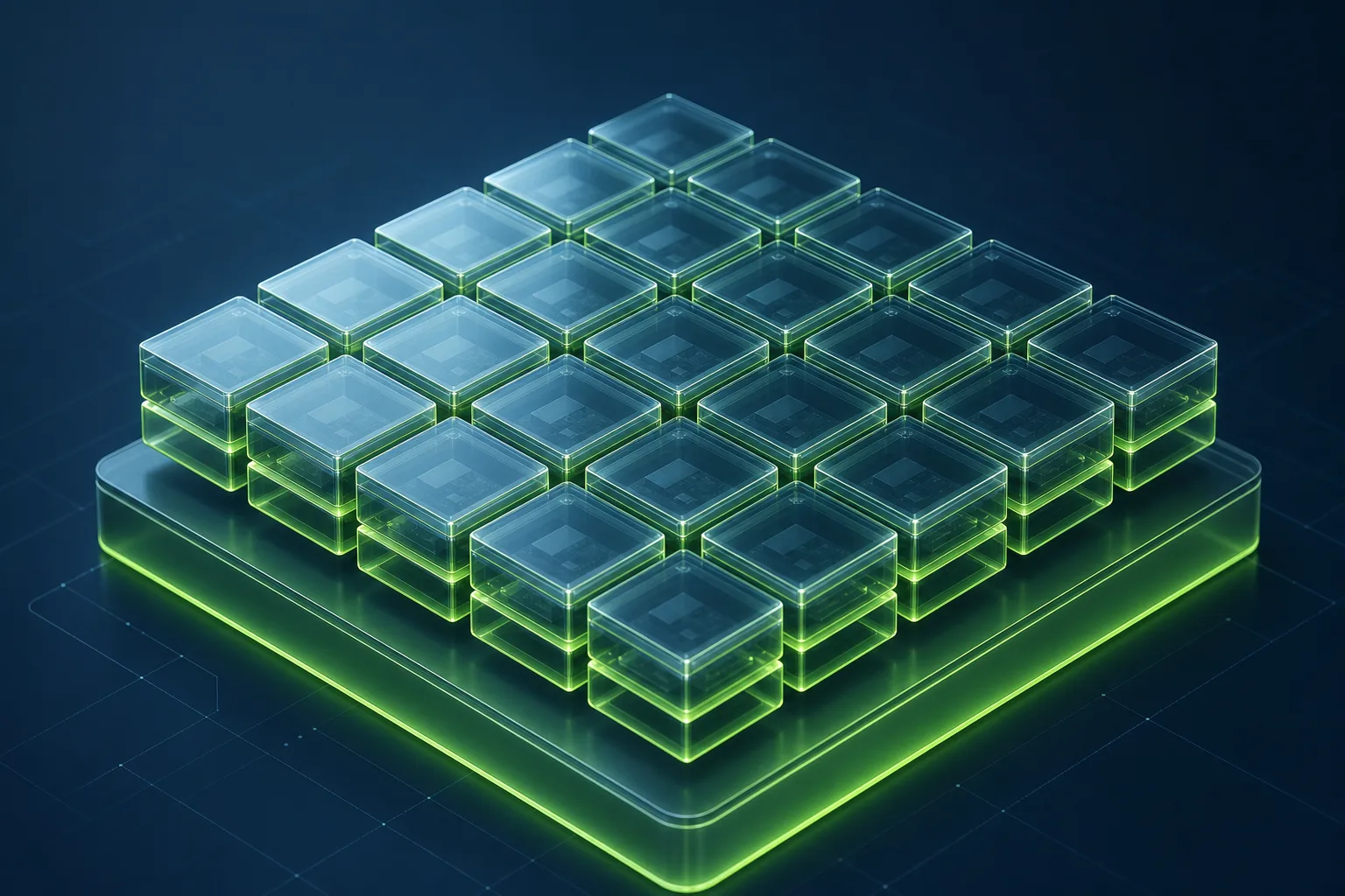 Isometric illustration of an IT Vortex VMware virtualization stack