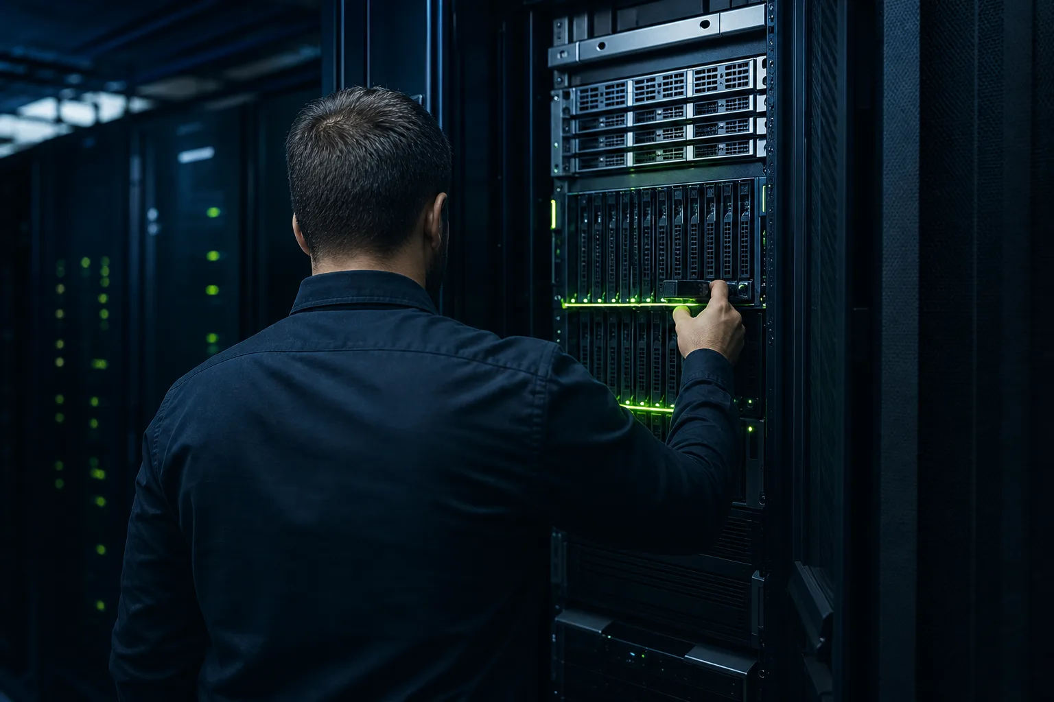 IT Vortex administrator managing a VMware virtualization cluster in the data center