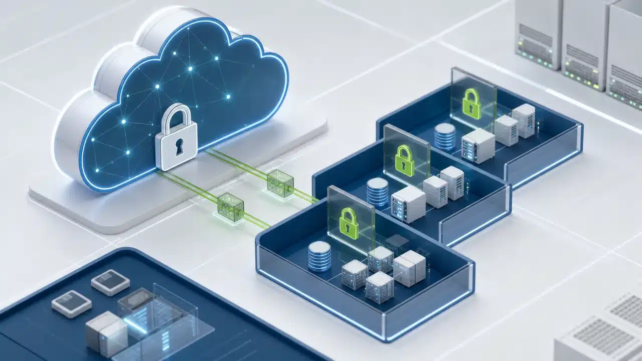 Segmented cloud architecture with isolated zones and short-lived credentials limiting agent access