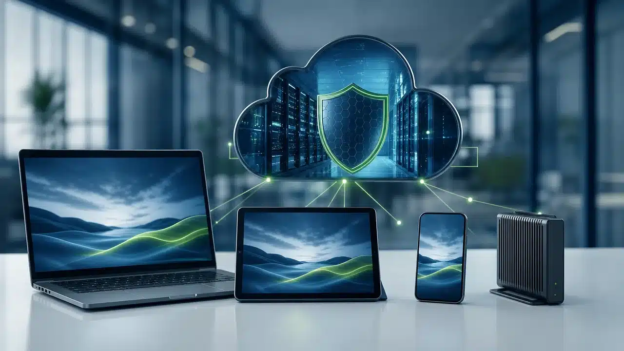 Centralized managed cloud desktops delivering a single controlled browser environment to many endpoints