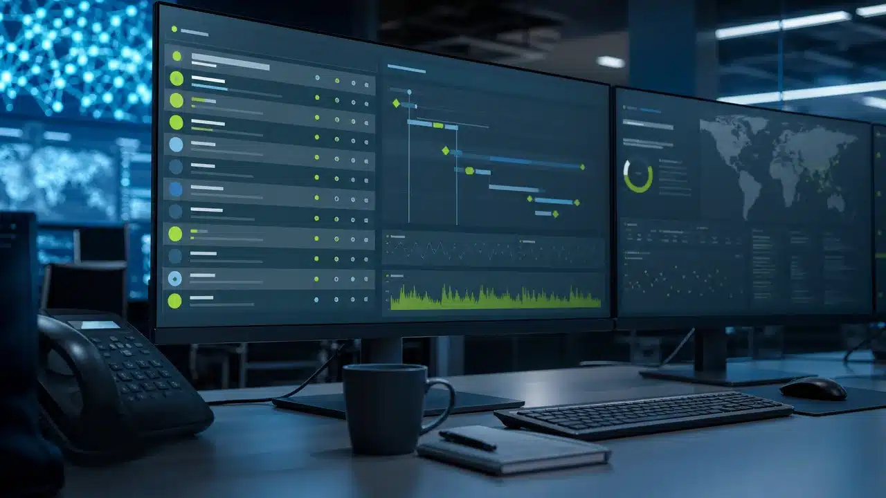 Security analyst workstation showing a consolidated and prioritized alert triage queue